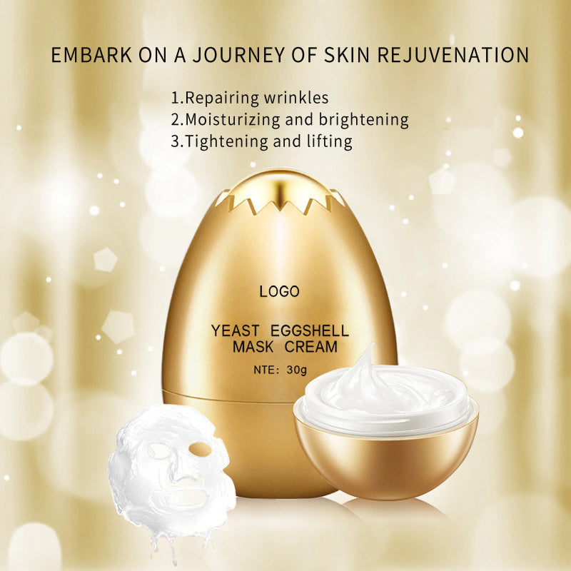 효모 달걀 껍질 베일 크림 OEM 퍼밍 앤 브라이트닝 페이셜 마스크 OEM 가공