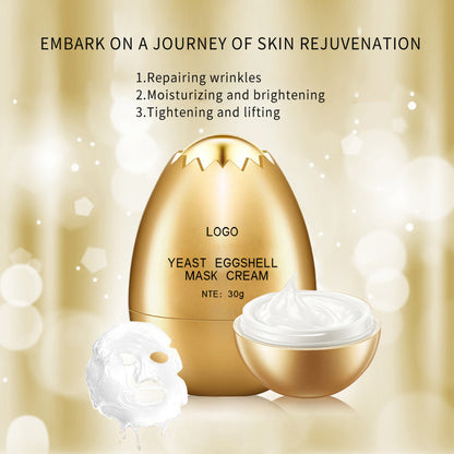 효모 달걀 껍질 베일 크림 OEM 퍼밍 앤 브라이트닝 페이셜 마스크 OEM 가공